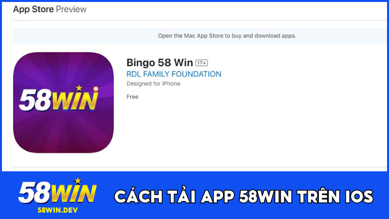 Cách tải app 58WIN trên hệ điều hành iOS