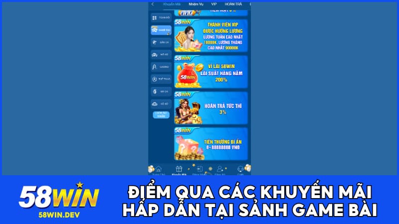 Điểm qua các khuyến mãi hấp dẫn tại sảnh game bài