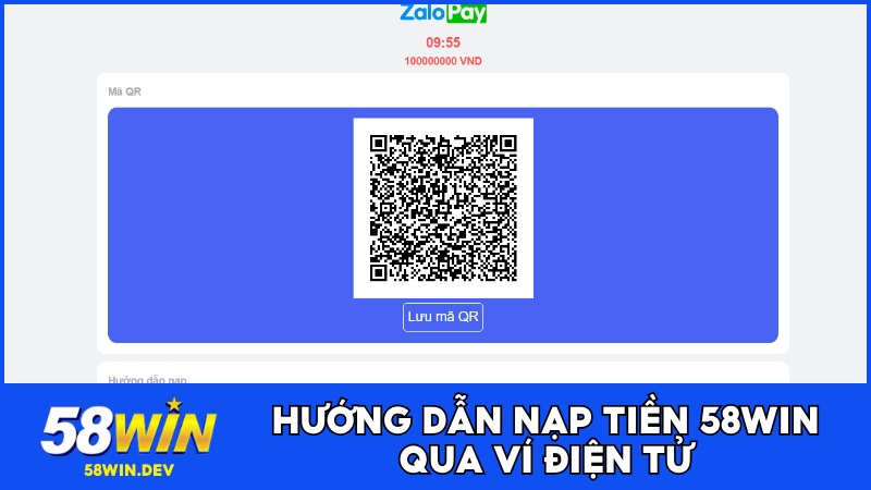 Hướng dẫn nạp tiền 58WIN qua ví điện tử