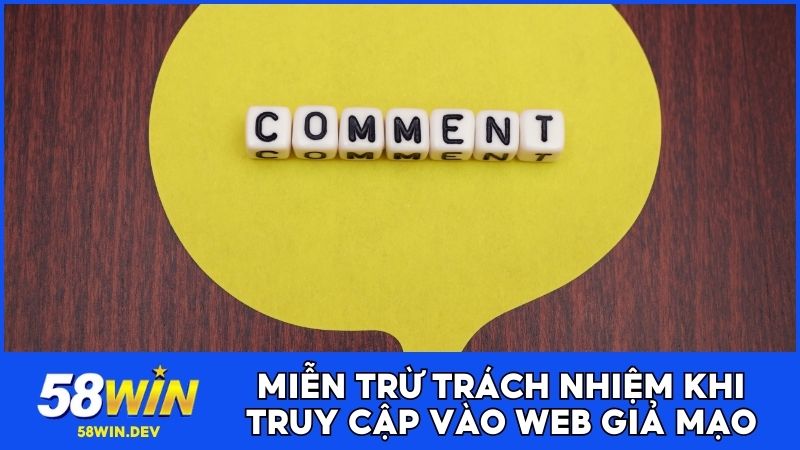 Miễn trừ trách nhiệm khi truy cập vào web giả mạo